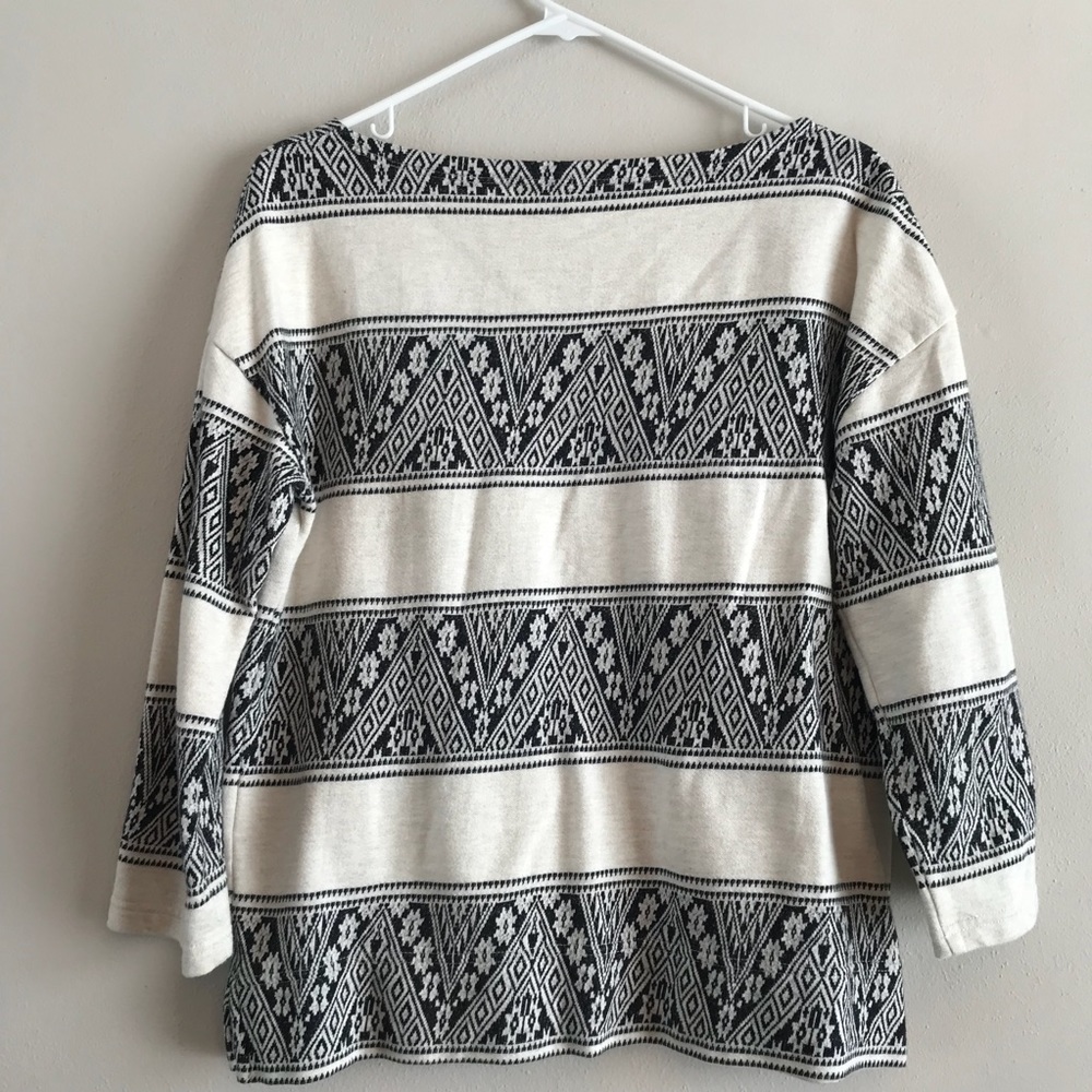 J. Crew Jacquard Stripe Sweatshirt - Picture 3 of 3